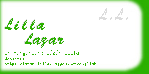 lilla lazar business card
